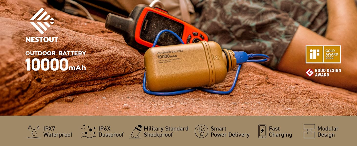 nestout 10000mah outdoor power bank