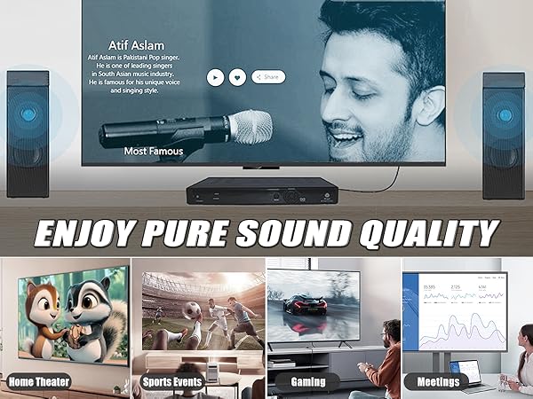 192KHz HDMI ARC to Optical Audio Converter for TV to Soundbar