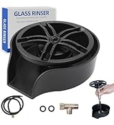 Glass Rinser for Kitchen Sink, High Pressure 360 Degree Rotating Glass Rinser with Pull-Out Spray...