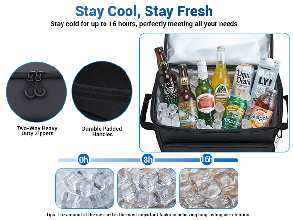 Collapsible Cooler with Wheels Insulated Rolling Cooler with All-Terrain Cart