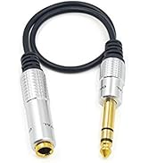 Poyiccot 1/4 inch Extension Cable, 6.35mm 1/4" inch Male to Female Stereo Headphone Guitar Extens...