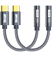 ENVEL USB C to 3.5mm Headphone Jack Adapter, 2 Pack Type C to Aux Audio Dongle Cable Cord Compati...