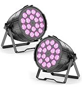 DazzlingStage 200W Stage Lights, RGBWAL 6IN1 Par Lights, Professional 18 LED DMX512 Sound-Activat...