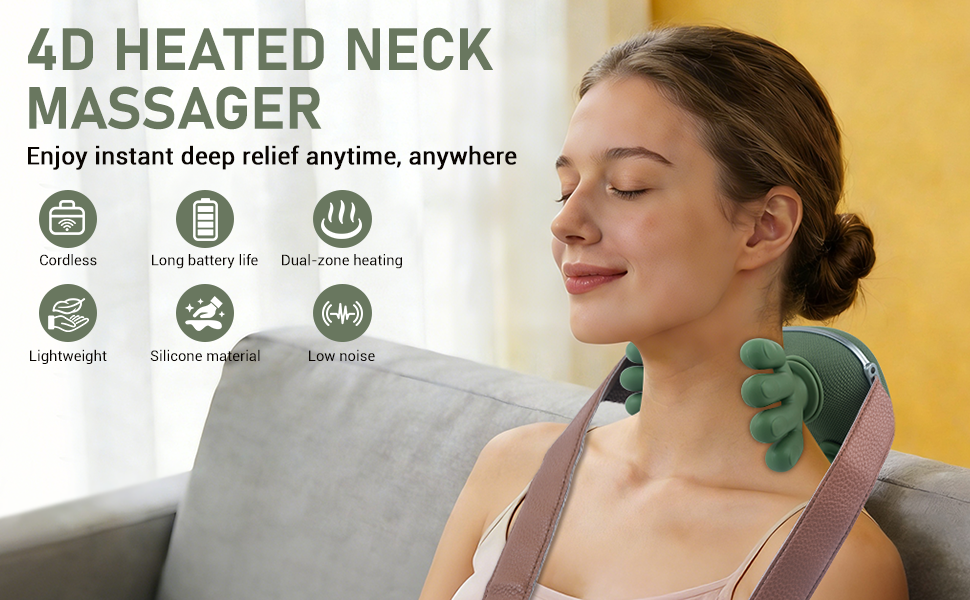 neck and shoulder massager with heat