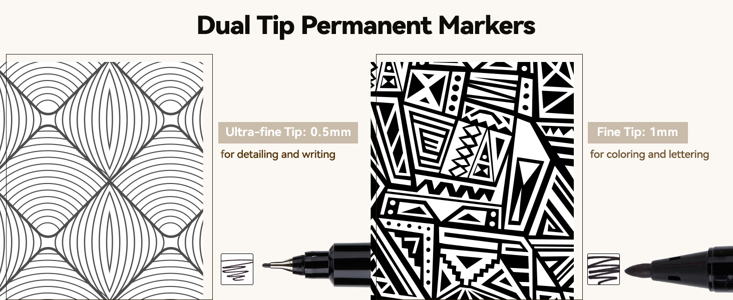 Twin Tip Permanent Markers