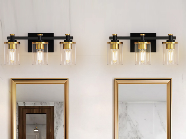 Black and Gold Vanity Light 