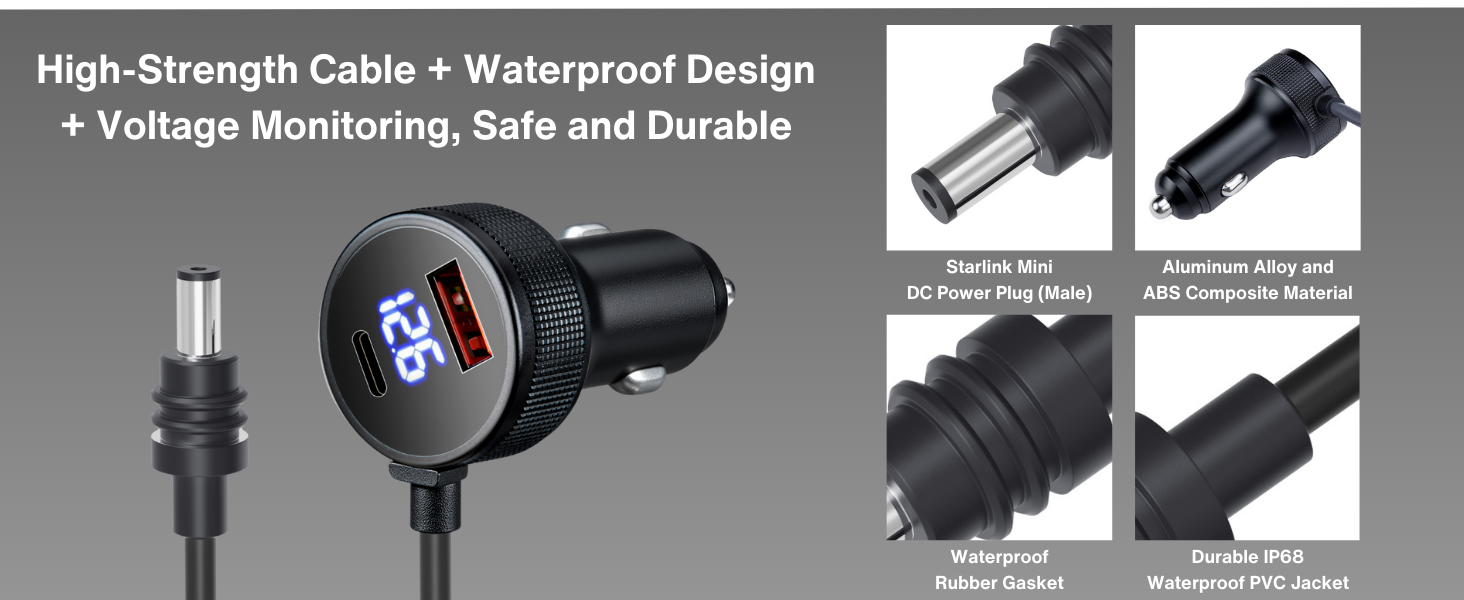 High-Strength Cable + Waterproof Design + Voltage Monitoring, Safe and Durable