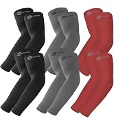 BHYTAKI 6 Pairs UV Sun Protection Arm Sleeves, UPF 50 Sports Cooling Arm Compression Sleeves for ...