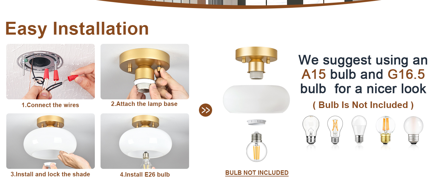 semi flush mount ceiling light