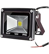 GLW 10w 12v Ac or Dc Warm White Led Flood Light Waterproof Outdoor Lights 750lm 80w Halogen Bulb...