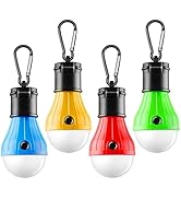 FLY2SKY Tent Lamp 4 Packs Portable LED Tent Lights Clip Hook Hurricane Emergency Lights LED Campi...