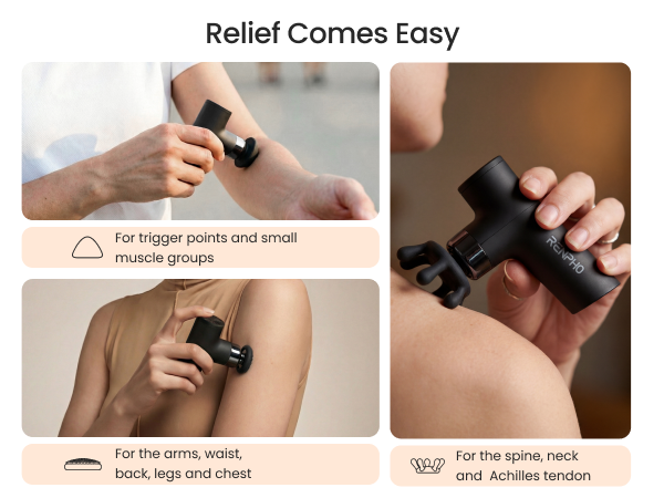 Relief comes easy, angled handle for effortless control