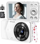 Vitaler Digital Camera, Autofocus 48MP 4K Camera for Photography with 32GB Card, Portable Compact...