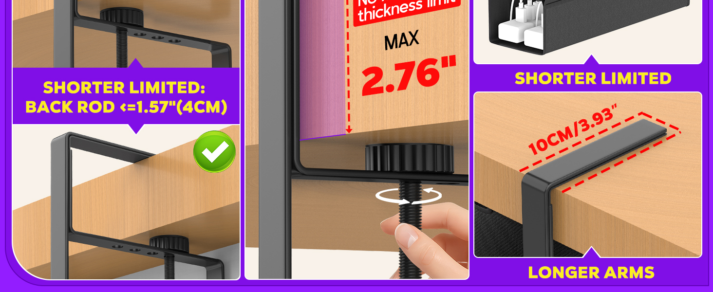 Under Desk Cable Management Tray