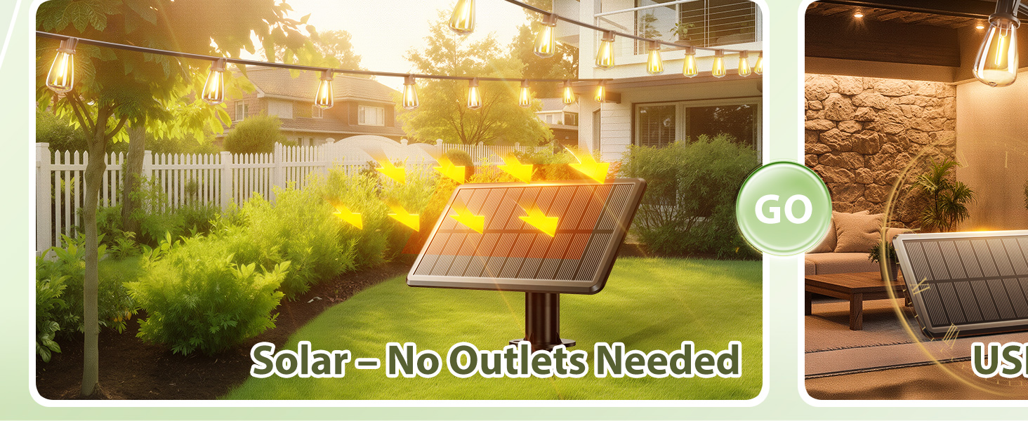 solar string lights outdoor