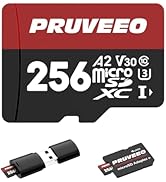 PRUVEEO 256GB A2 U3 V30 4K UHD High Speed Micro SDXC Memory Card with Adapter and Card Reader for...