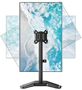 monTEK Stable Single Monitor Stand, Freestanding Monitor Arm for 17 to 32 inch &amp; 22lbs Capacity S...