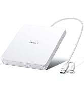 Haiway External DVD Drive, USB 3.0 Type-C CD DVD Burner, Portable +/-RW CD/DVD Optical Drive CD R...