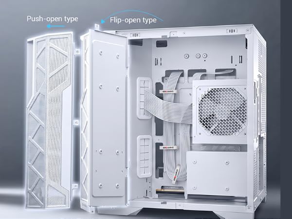 EDGEFLOW ATX PC GAMING CASE WHITE