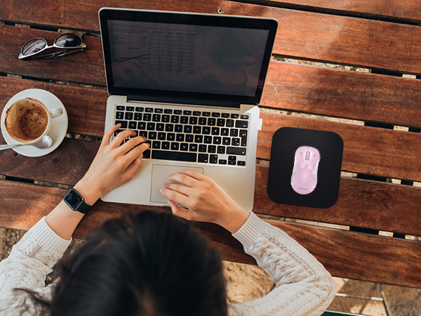 LED wireless mouse pink