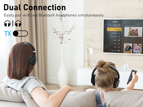 dual link bluetooth transmitter for tv