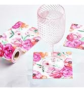 CECI New York X MY DRAP Blossom Sara Cotton Cocktail Napkins, Single-use or reusable (4.5" x 4.5"...