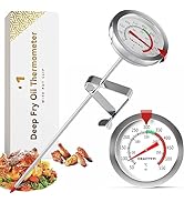 Candy Deep Fry Thermometer with Pot Clip 8" - Instant Read Food Thermometer | Mechanical Meat The...