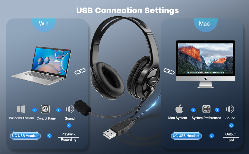 work headset usb noise canceling