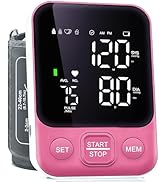 Blood Pressure Monitor Upper Arm Monitors for Home Use BP Machine with 2x120 Reading Memory Adjus...