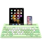 Cute Computer Keyboard Wireless Bluetooth with Phone Holder,Kawaii Mini Typewriter Keyboard,Porta...