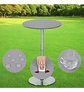 Nacuci PU Waterproof and Oilproof Fitted Tablecloth Elastic Stretch Table Cover, Wipeable Round T...