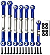 (2023 Upgrade) Stainless Steel Adjustable Turnbuckles Camber Links Toe Link Set for Traxxas Slash...