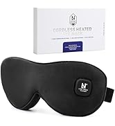 Aroma Season Silk Cordless Heated Eye Mask, Warm Eye Compress for Dry Eyes, Styes, Blepharitis, C...
