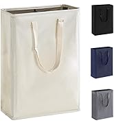 TECHMILLY Slim Laundry Hamper with Long Handle, 24" Narrow Clothes Basket, 45L Small Space Storag...
