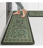 KIMODE Anti Fatigue Kitchen Mats for Floor 2 Piece Cushioned Boho Kitchen Rugs Memory Foam Kitche...