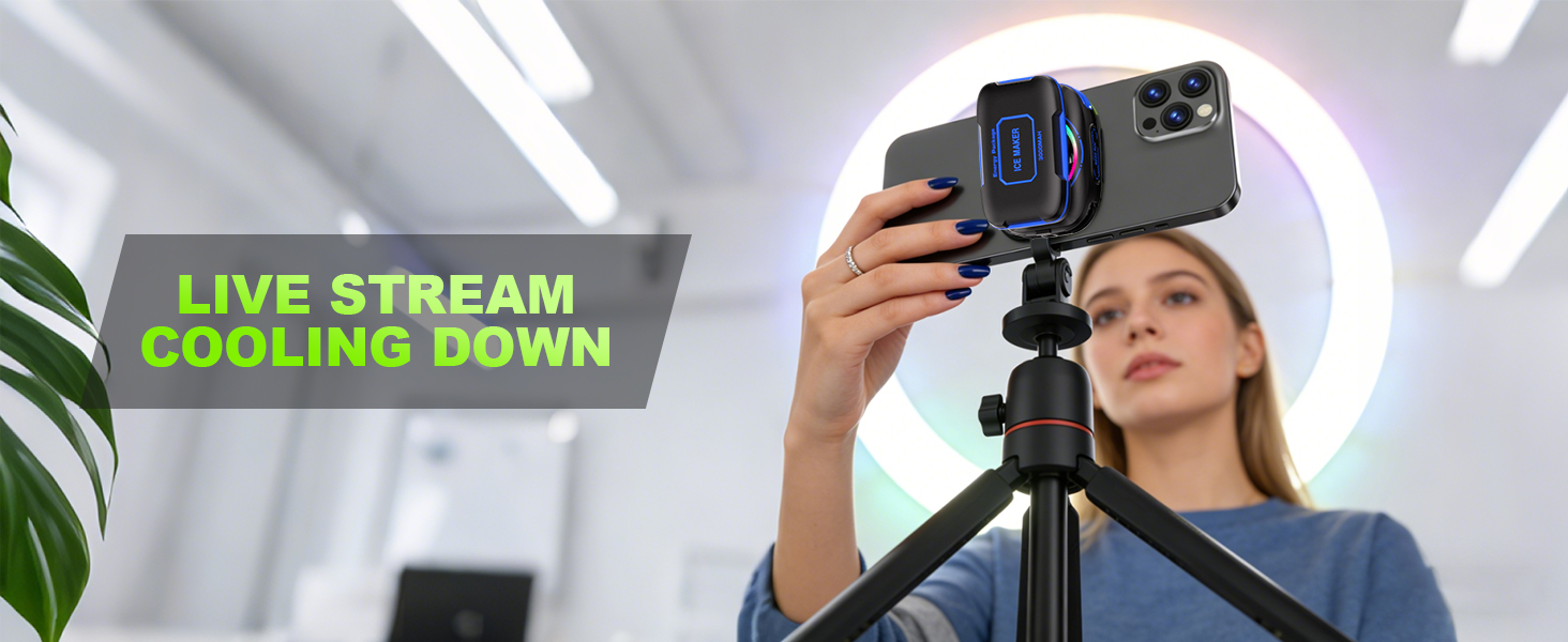 Heat dissipation for mobile phone live streaming, ultra-quiet