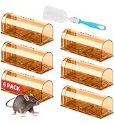 LULUCATCH Humane Mouse Traps 6 Pack, Live Mouse Traps, Catch Release Mouse Traps Indoor for Home,...