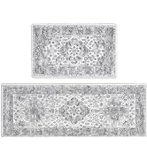 Pauwer Anti Fatigue Kitchen Mat Set of 2 Non Slip Kitchen Mats for Floor Cushioned Kitchen Rugs C...