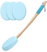 Amazerbath Lotion Applicator for Back, Feet, 4 Replaceable Pads with 1 Long Handled, Back Lotion ...