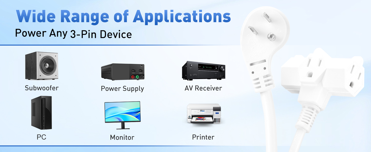 Wide Range of Applications Power Any 3-PIN Device