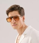 Trendy Retro Sunglasses for Men Women Stark Vintage Shades 70s Italian Fashion Square Metal Glasses
