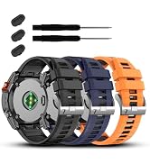 ZPJPPLX 22mm Compatible with Garmin Fenix 7/7 Pro/6/6 Pro/5/5 Plus Watch Band,Soft Quickfit Silic...