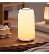 Famigreta Touch Table Lamp, RGB Mode 3 Way Dimmable Small LED Lamp for Bedroom, Multi-Color Smart...