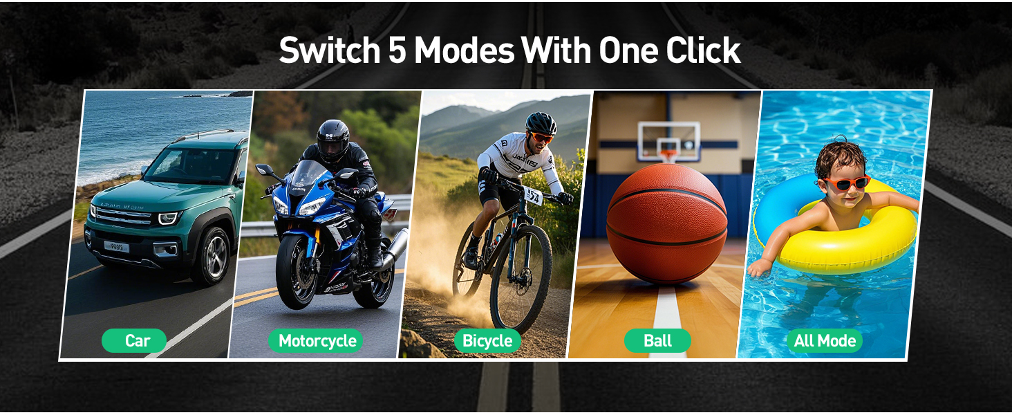 with digital display and LED light, suitable for car tires