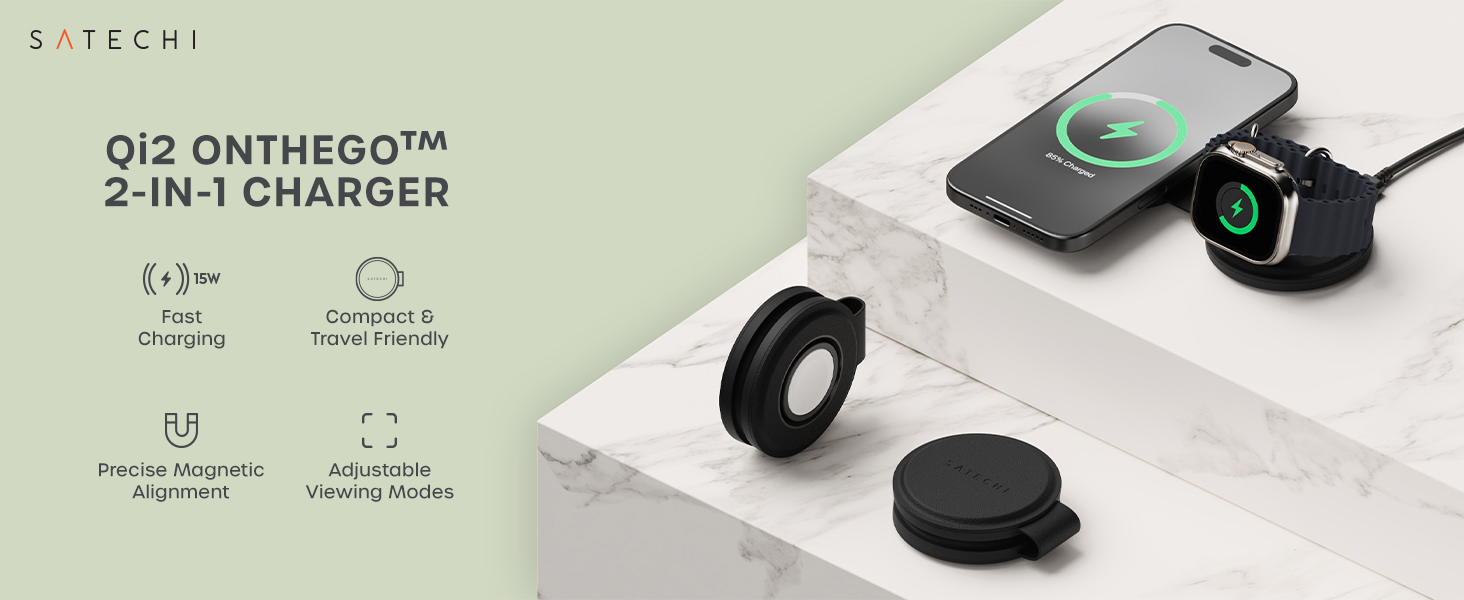 OntheGo 2-in-1 Wireless Charger
