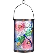 Afirst Solar Lantern Outdoor Hanging Glass Solar Dragonfly Lights Waterproof Led Lamp for Garden ...