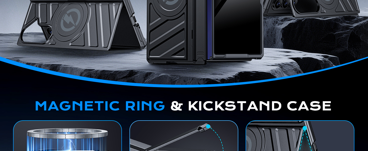 For Samsung z fold 7 case Privacy Black