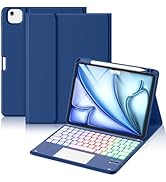 Hamile for iPad Air 11 Inch &amp; Air 5th 4th Generation Case with Keyboard - Multi-Touch Trackpad, 7...