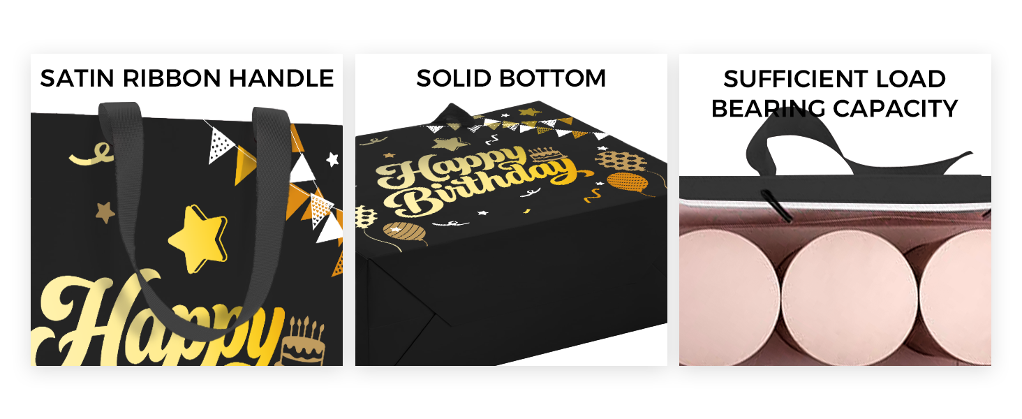 Black Birthday Gift Bag