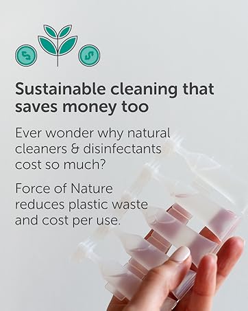 Sustainable cleaner that reduces plastic waste and lowers cost per use.